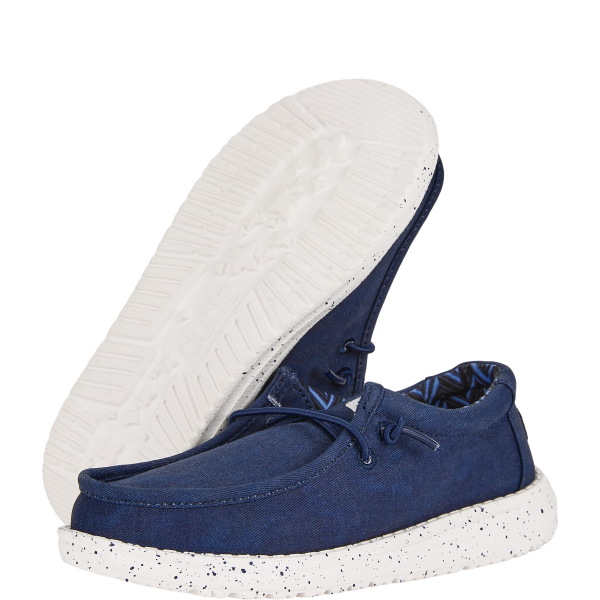 Wally Youth Stretch Canvas - Navy - Image 3
