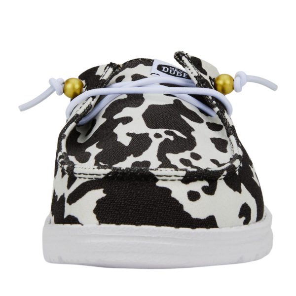 Wendy Slip Classic - White/Black Cow Print - Image 5