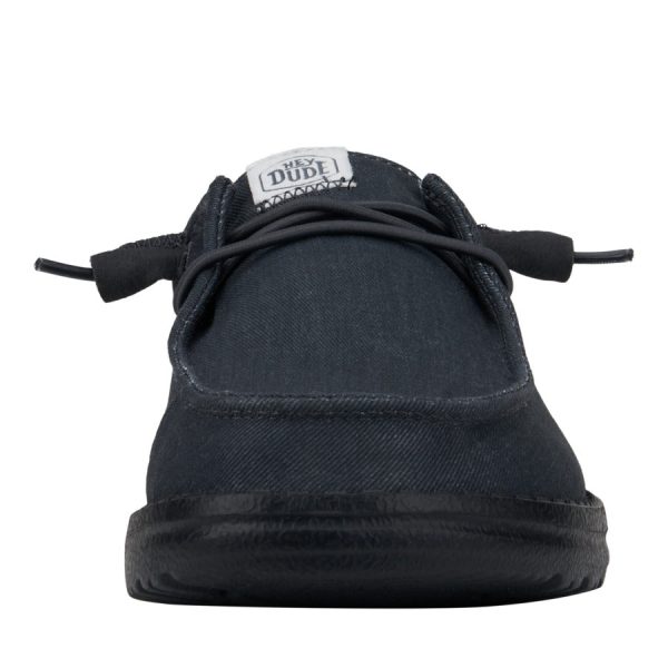 Wendy Stretch Canvas Wide - Black/Black - Image 4