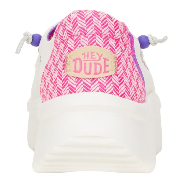 Wendy Peak Chambray Woven - White/Pink - Image 4