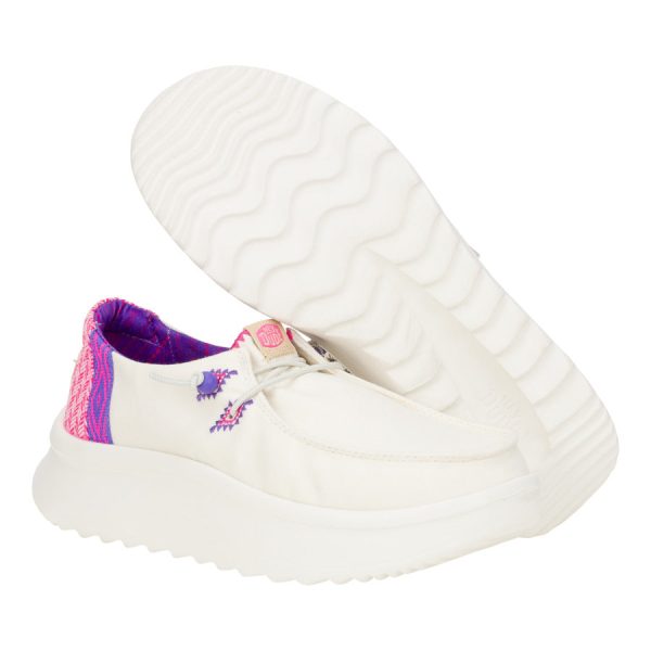 Wendy Peak Chambray Woven - White/Pink - Image 2