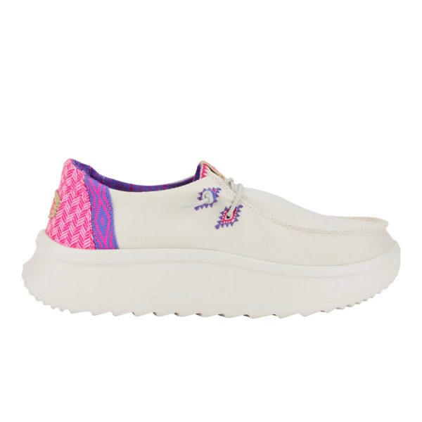 Wendy Peak Chambray Woven - White/Pink - Image 8