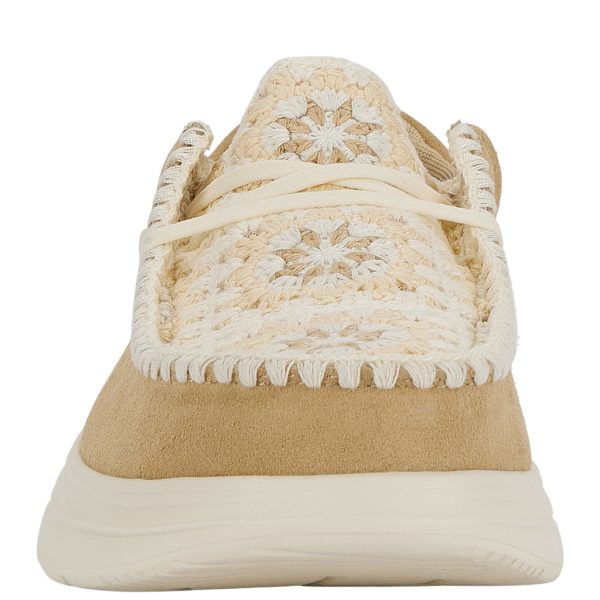 Wendy Comf Suede Crochet - Irish Cream/Multi - Image 5