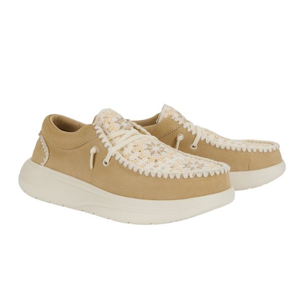 Wendy Comf Suede Crochet - Irish Cream/Multi - Image 3