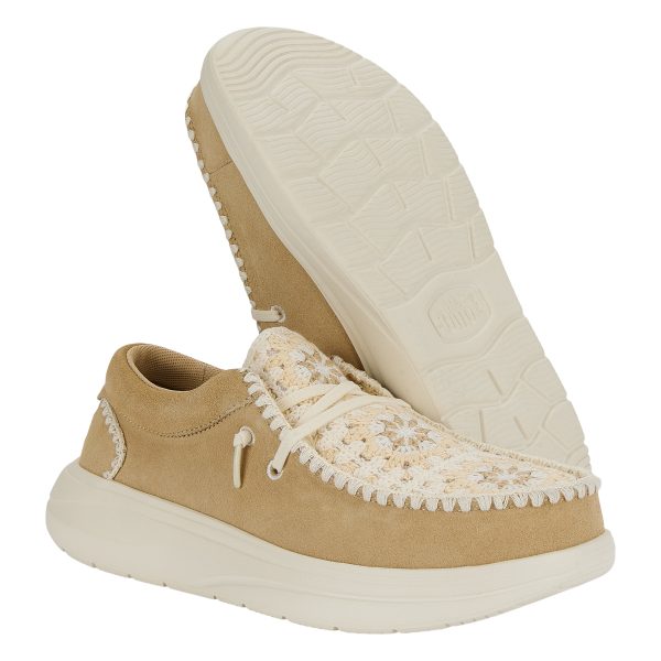 Wendy Comf Suede Crochet - Irish Cream/Multi - Image 4