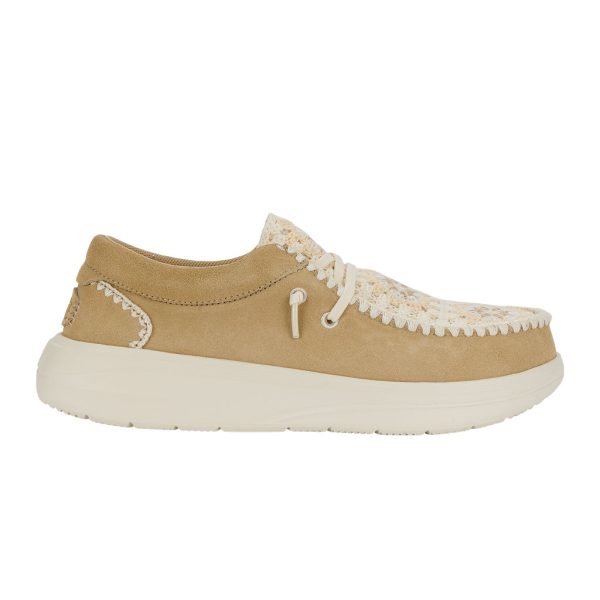 Wendy Comf Suede Crochet - Irish Cream/Multi - Image 9