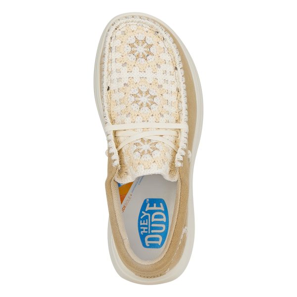 Wendy Comf Suede Crochet - Irish Cream/Multi - Image 7
