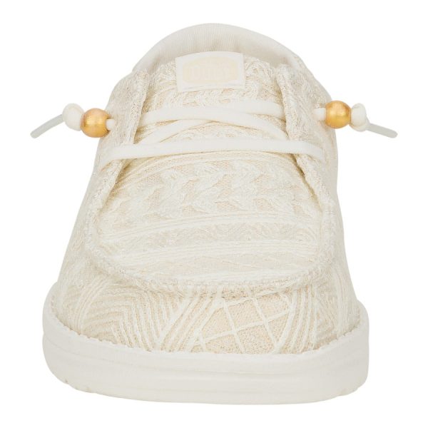 Wendy Crochet Lace - White/Gold - Image 5