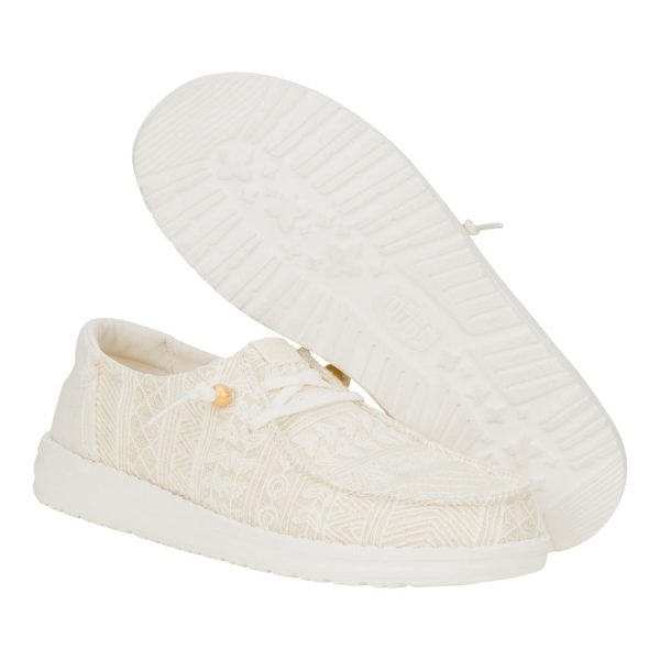 Wendy Crochet Lace - White/Gold - Image 4