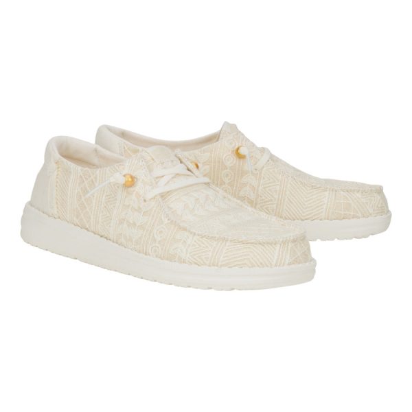 Wendy Crochet Lace - White/Gold - Image 3