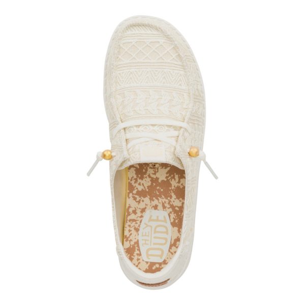 Wendy Crochet Lace - White/Gold - Image 7