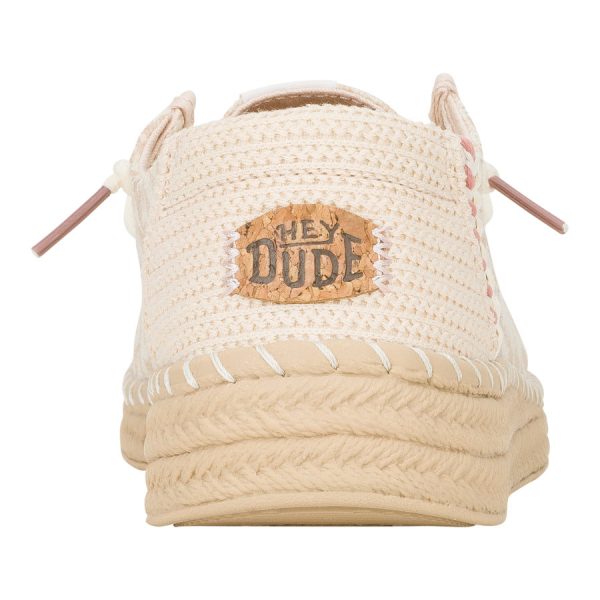 Wendy Espadrille Retro Palm - Pale Pink/White - Image 6