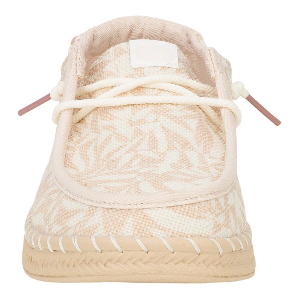 Wendy Espadrille Retro Palm - Pale Pink/White - Image 5