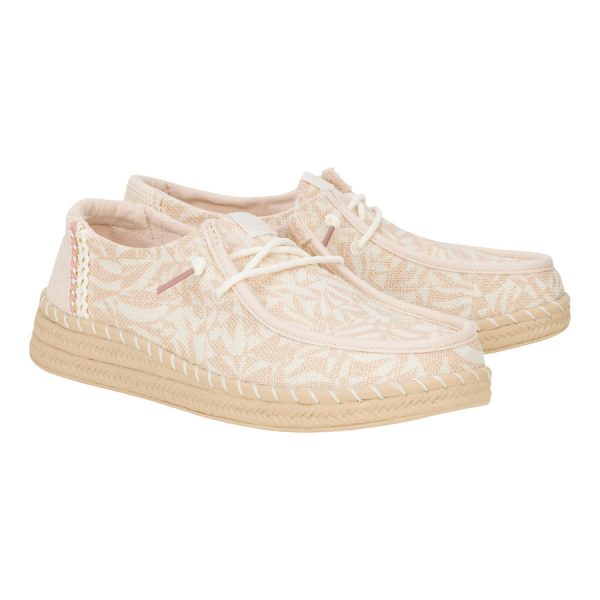Wendy Espadrille Retro Palm - Pale Pink/White - Image 3