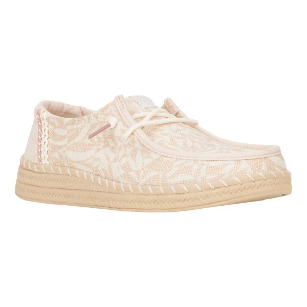 Wendy Espadrille Retro Palm - Pale Pink/White - Image 8