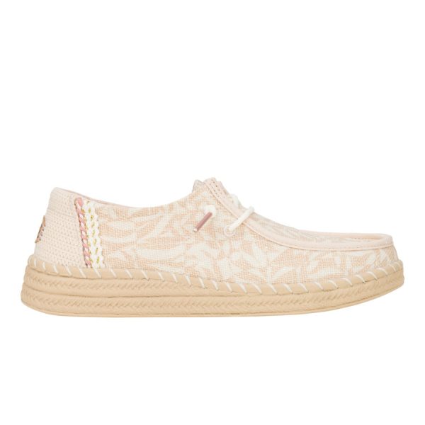 Wendy Espadrille Retro Palm - Pale Pink/White - Image 9