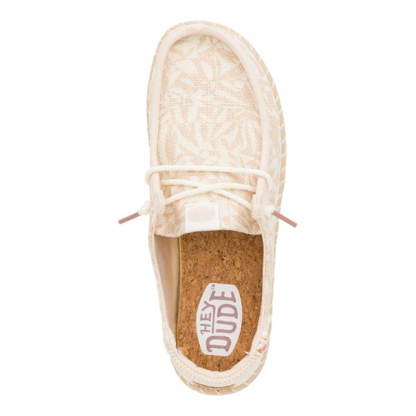Wendy Espadrille Retro Palm - Pale Pink/White - Image 7