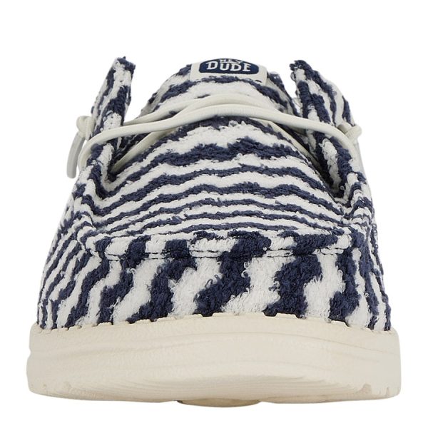 Wendy Slip Terry Stripe - Navy Blazer/Egret - Image 4