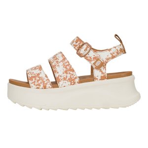 Delray Buckle Animal - Tan/White