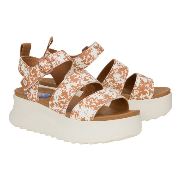 Delray Buckle Animal - Tan/White - Image 2