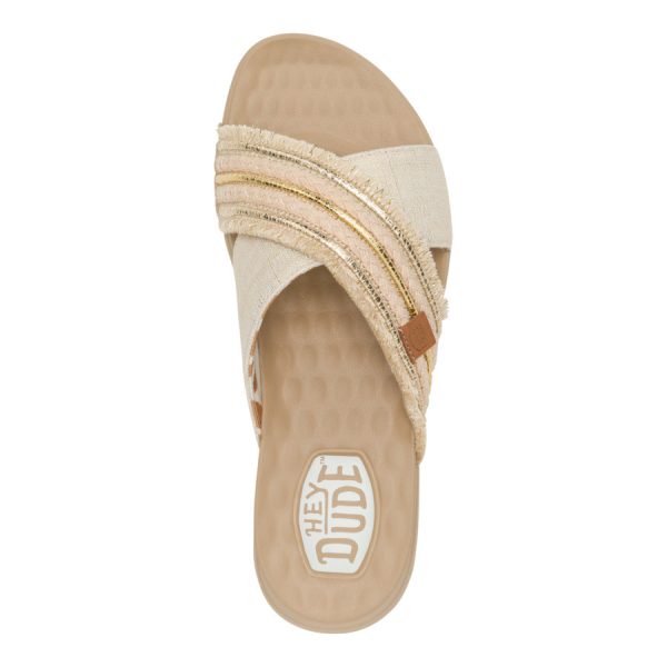 Christi Slide Novelty Fringe - Natural/Gold - Image 6