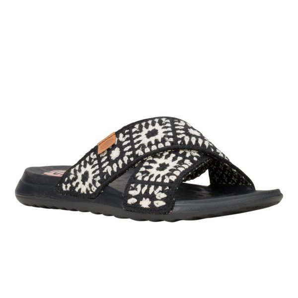 Christi Slide Cottage Crochet - Black/White - Image 7