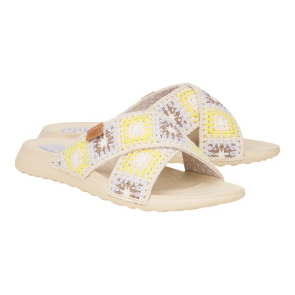 Christi Slide Cottage Crochet - Egret/Lavender/Multi - Image 3