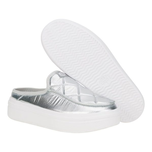 Austin Lift Metallic Puffer - Silver/White - Image 4