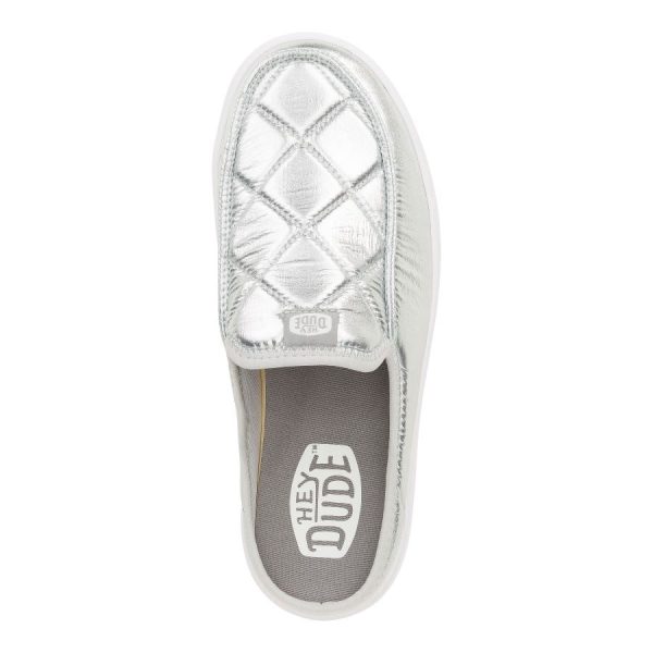 Austin Lift Metallic Puffer - Silver/White - Image 7