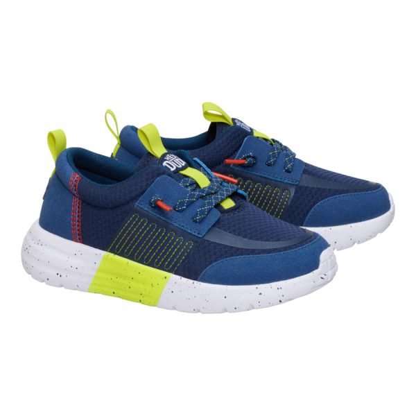 Sirocco Play Youth Sport Stripe - Navy/Lime - Image 2