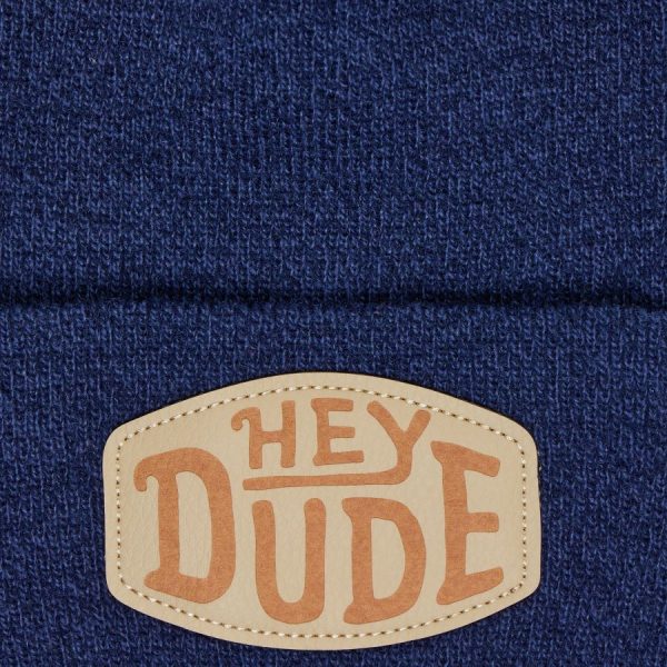 HEYDUDE? Patch Beanie - Navy - Image 2