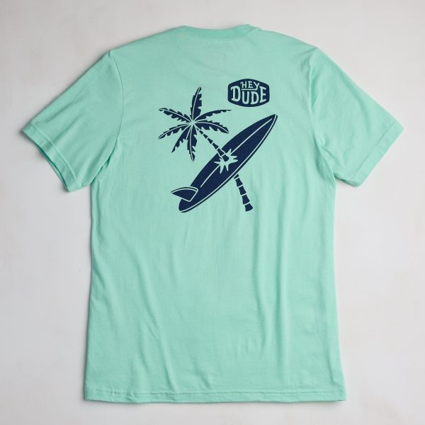 Surfboard Tree Tee - Frothy Green - Image 4